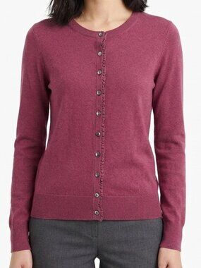 Banana Republic Cotton/Cashmere Mini Ruffle Cardigan- Sz. Sm